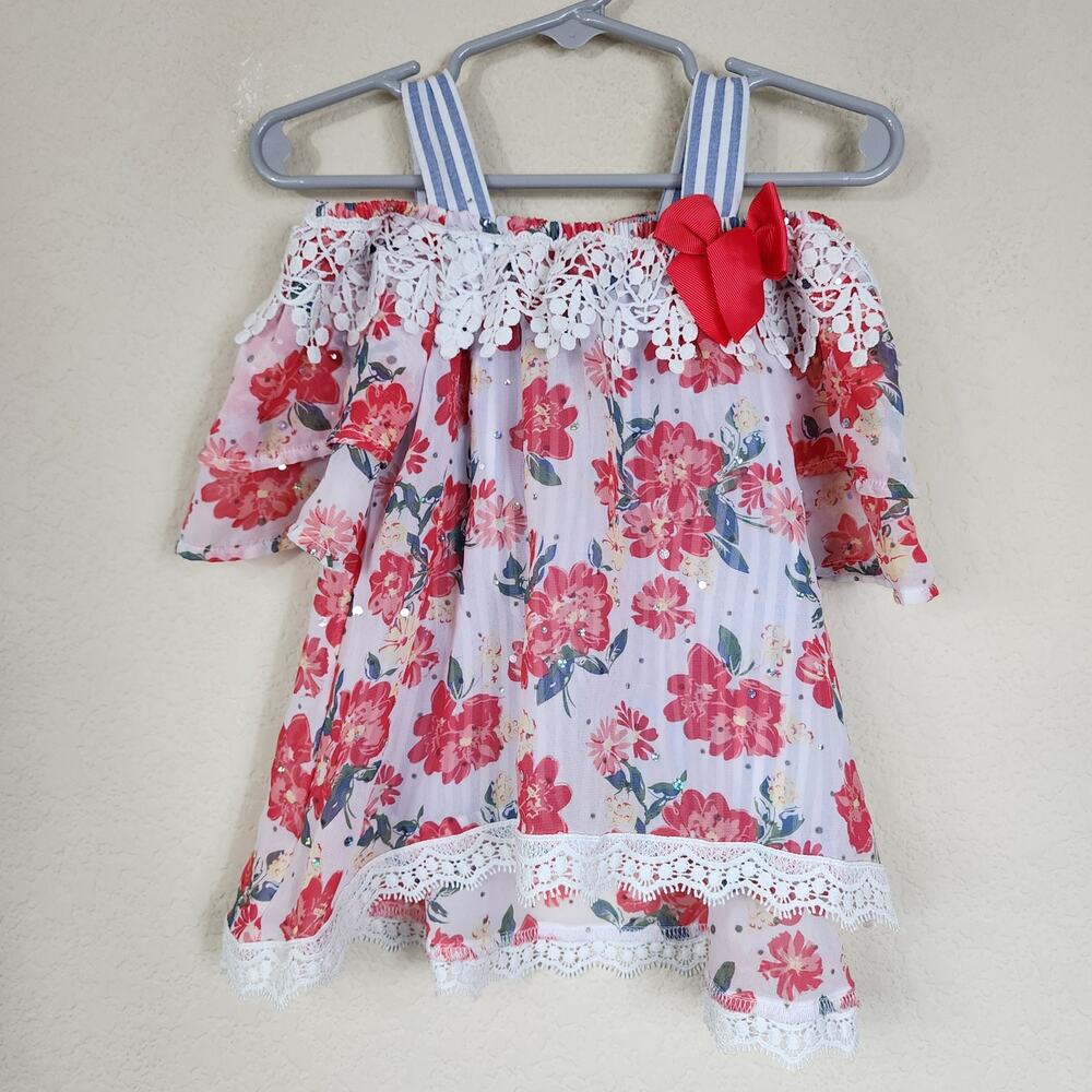 3T - Baby & Toddler Clothes - Little Lass Floral Lace Blouse